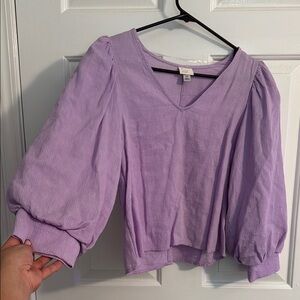 Lavender Puff Sleeve Top